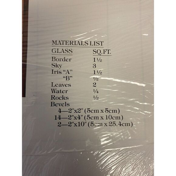 Vintage Judy Miller Publication Iris Floral Stained Glass Pattern 18"x32" HT-22 - Picture 4 of 6